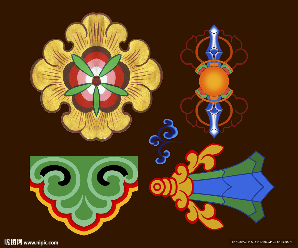 藏式花纹  藏式花边  藏族花