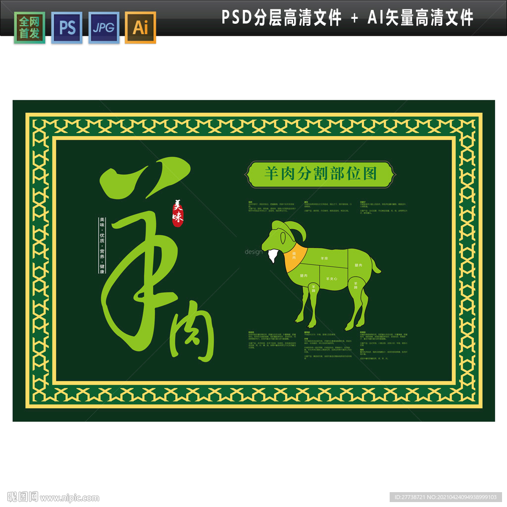 羊肉分解图图片
