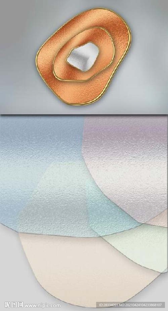 北欧风抽象立体几何玄关装饰画