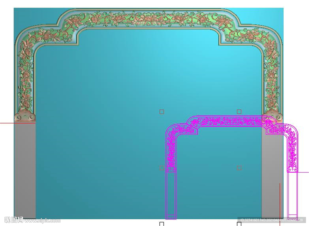 牡丹花靠头靠脑缠枝莲国色