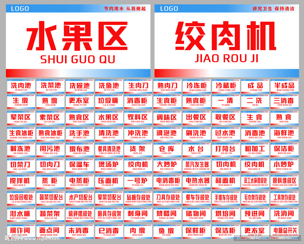 高档厨房标识牌