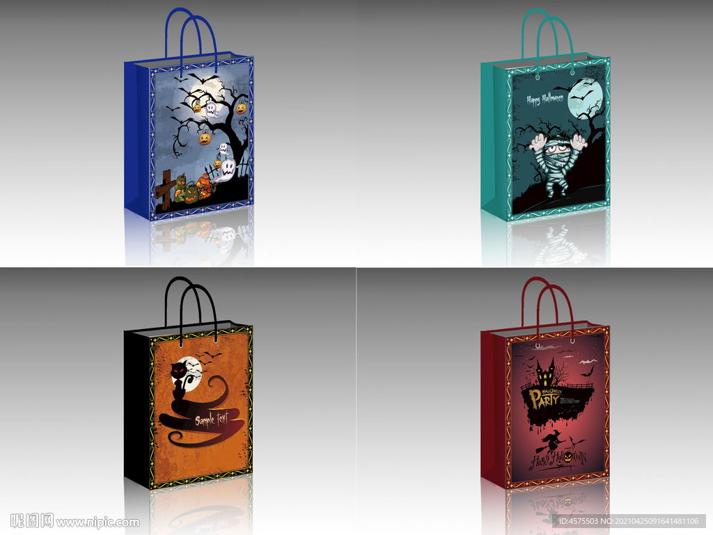 手提袋设计展开图