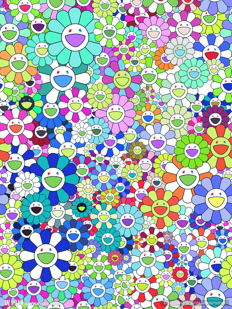 卡通 太阳花 线条 