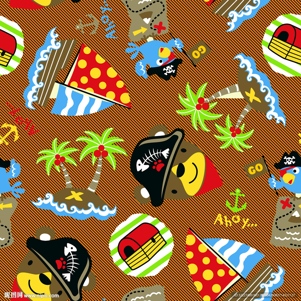 斜线条 熊   卡通 可爱 