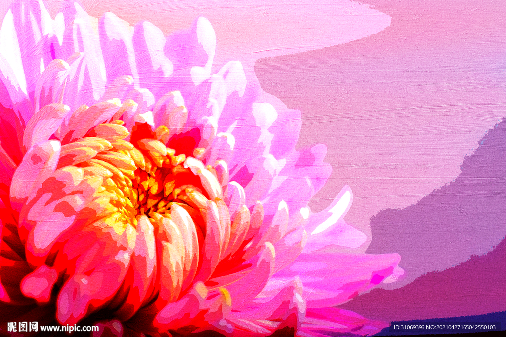 客厅装饰油画牡丹荣华富贵