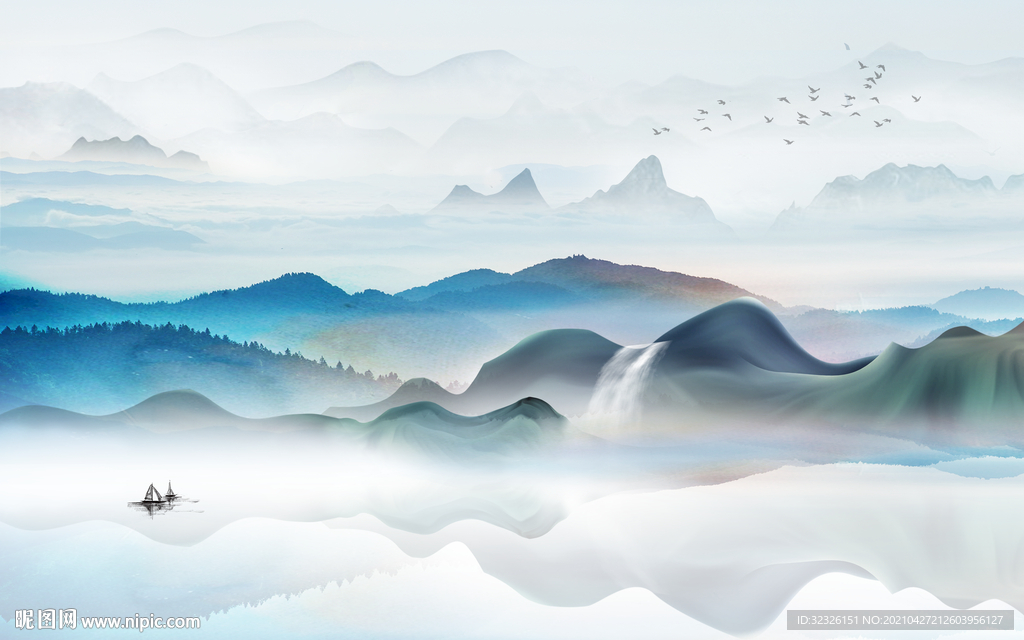 高档现代新背景墙 TIF分层