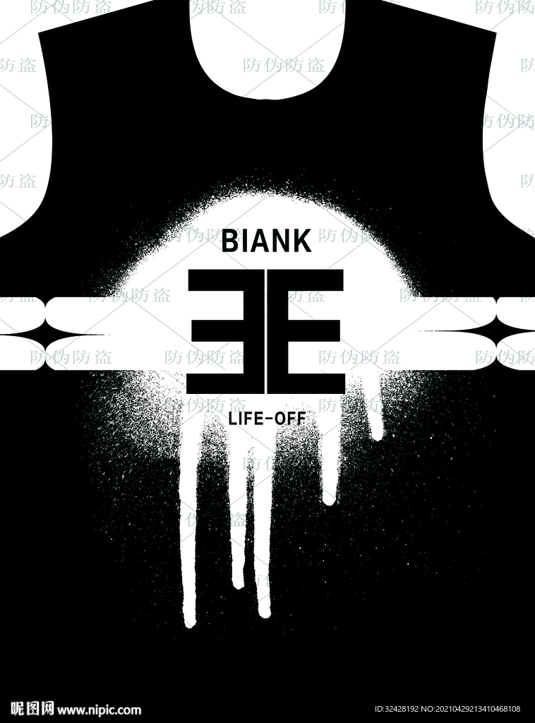 潮流男装印花 高清分层