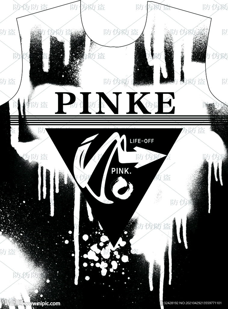 潮流男装印花 分层高清