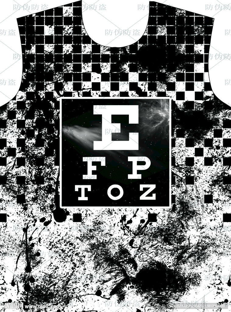 潮流男装印花 分层