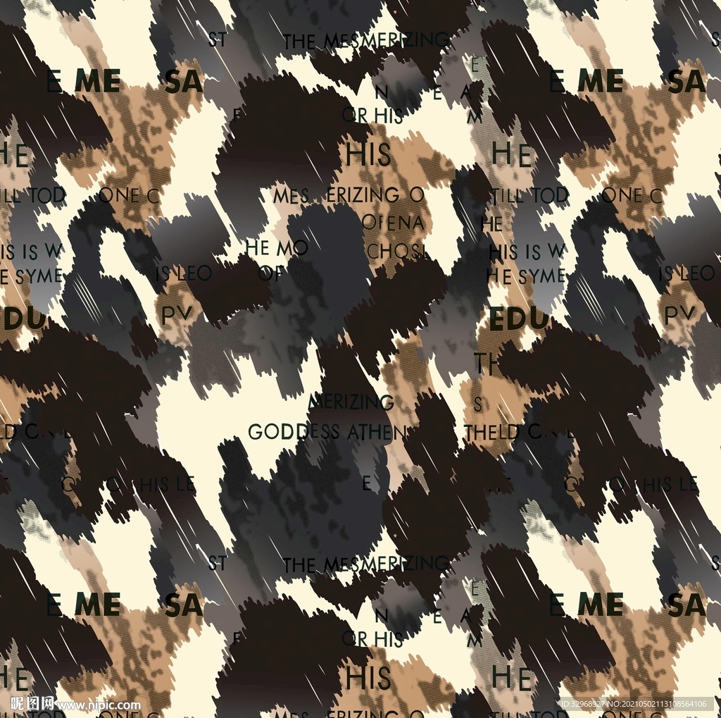 字母泥点迷彩 分色