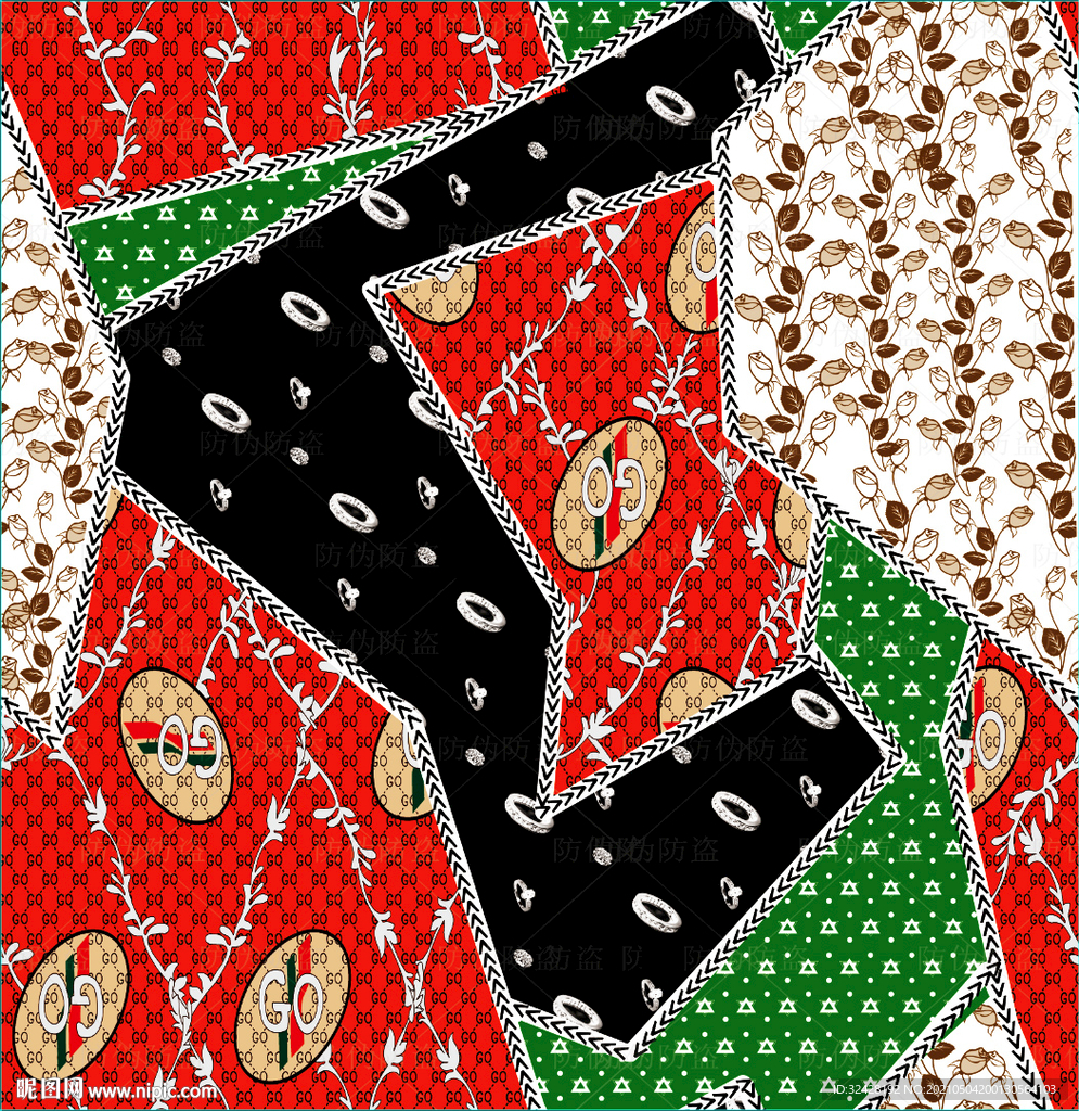 大牌印花 高清分层 无缝衔接