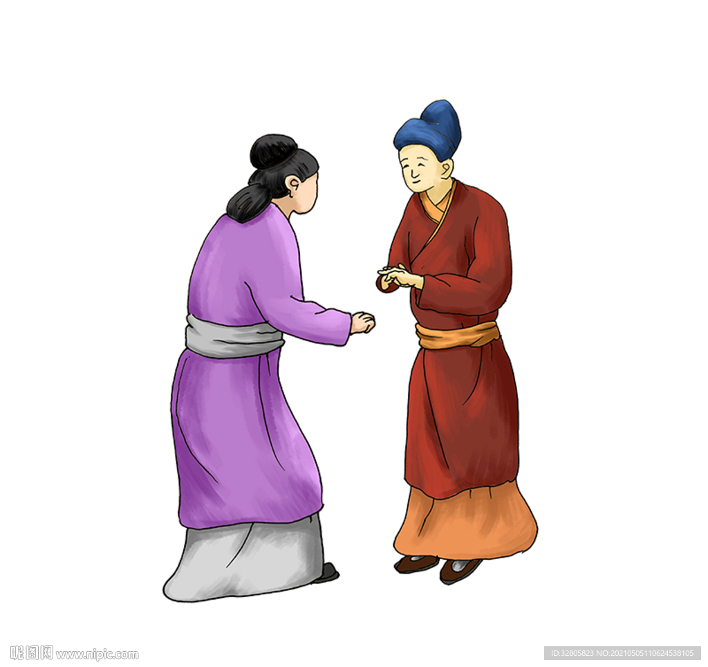 原创手绘古代人物素材