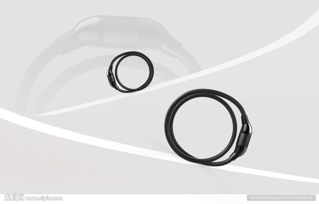 指纹钢索绳海报场景效果图