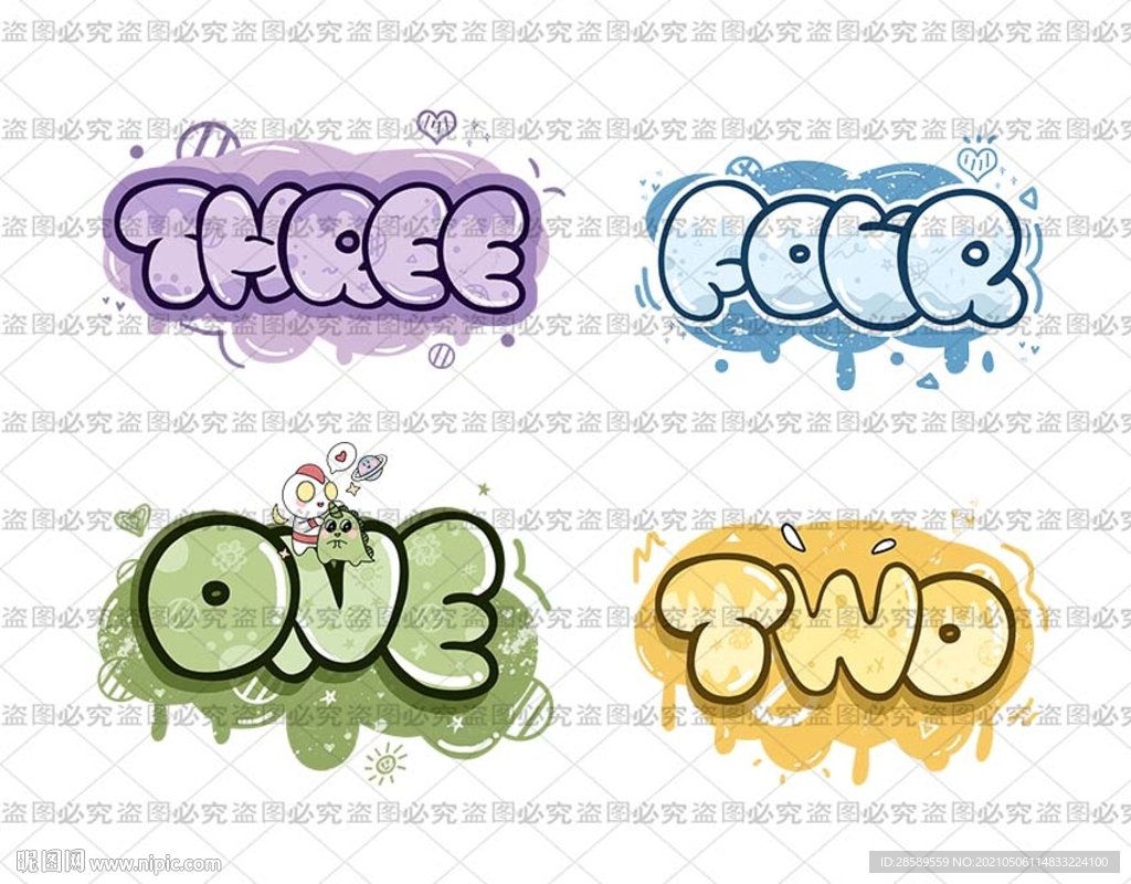 班服图案原创字母涂鸦潮牌图案