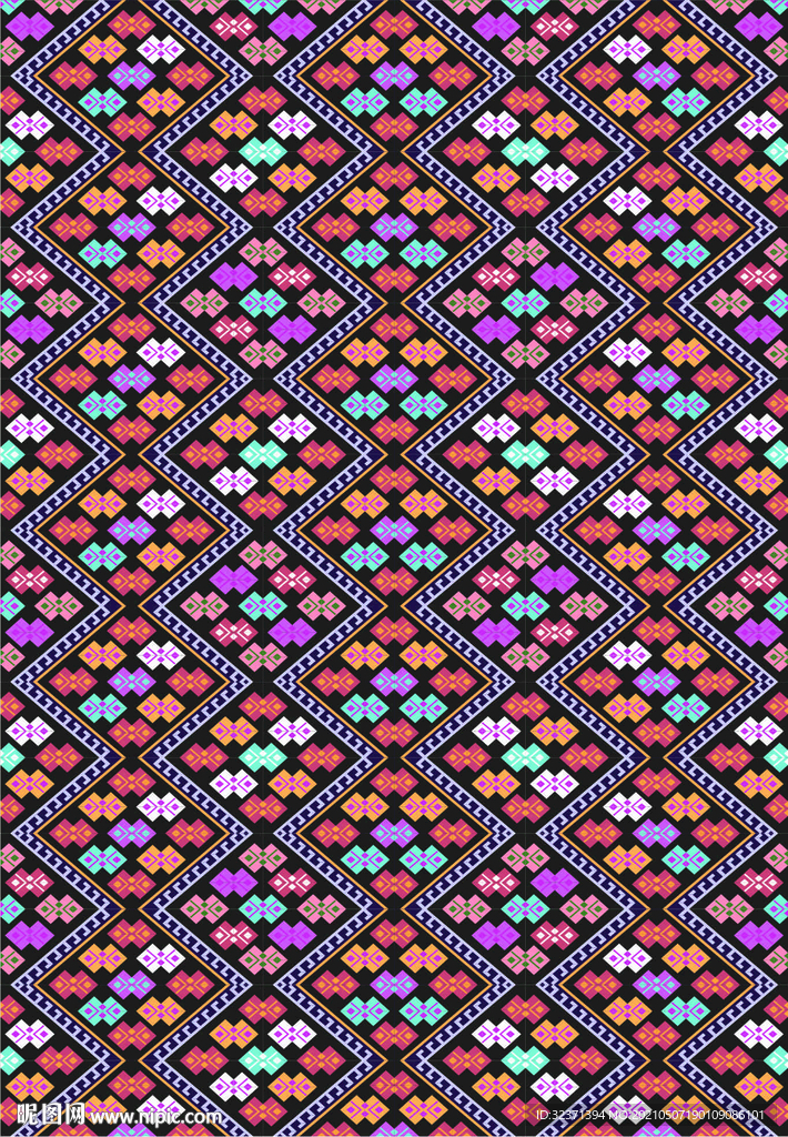 少数民族土家族织锦纹样