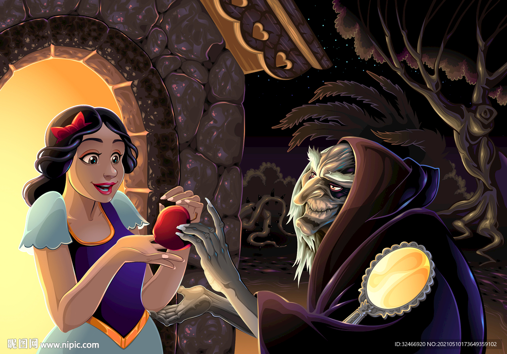 白雪公主吃苹果