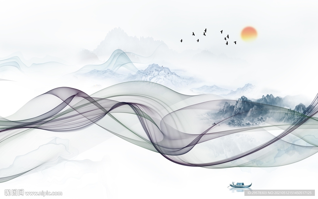 大气 新款高端山水 tif分层