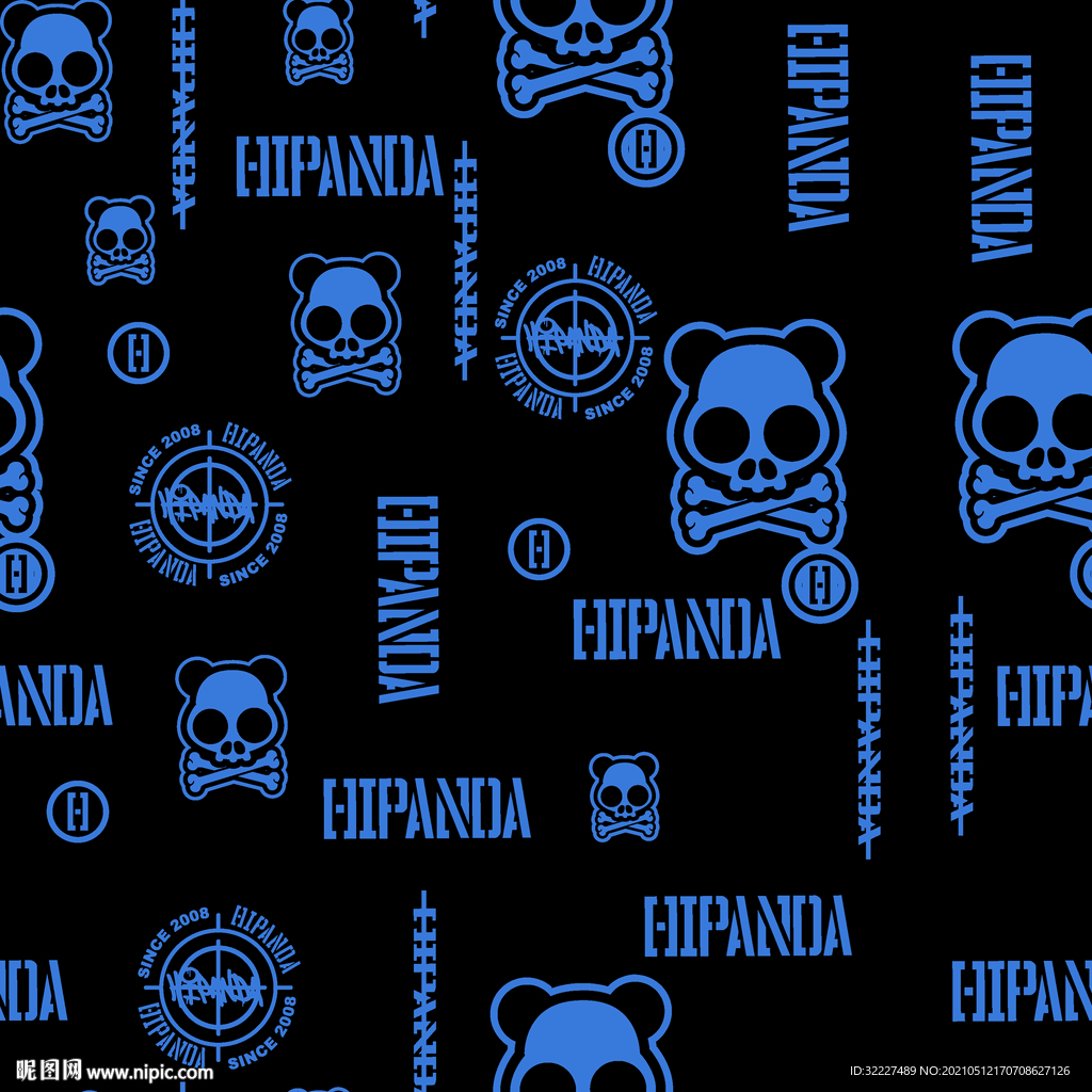 卡通 可爱  骷髅头 字母 