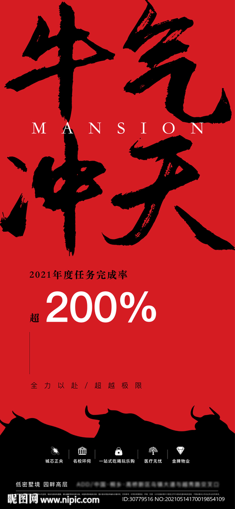 简约房地产业绩喜报海报