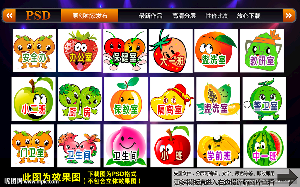 幼儿园卡通班牌门牌