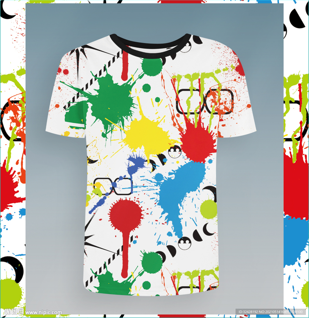 漆点 印花 无缝衔接 潮牌