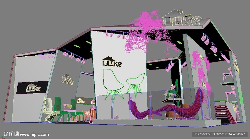 展台 3d展览设计