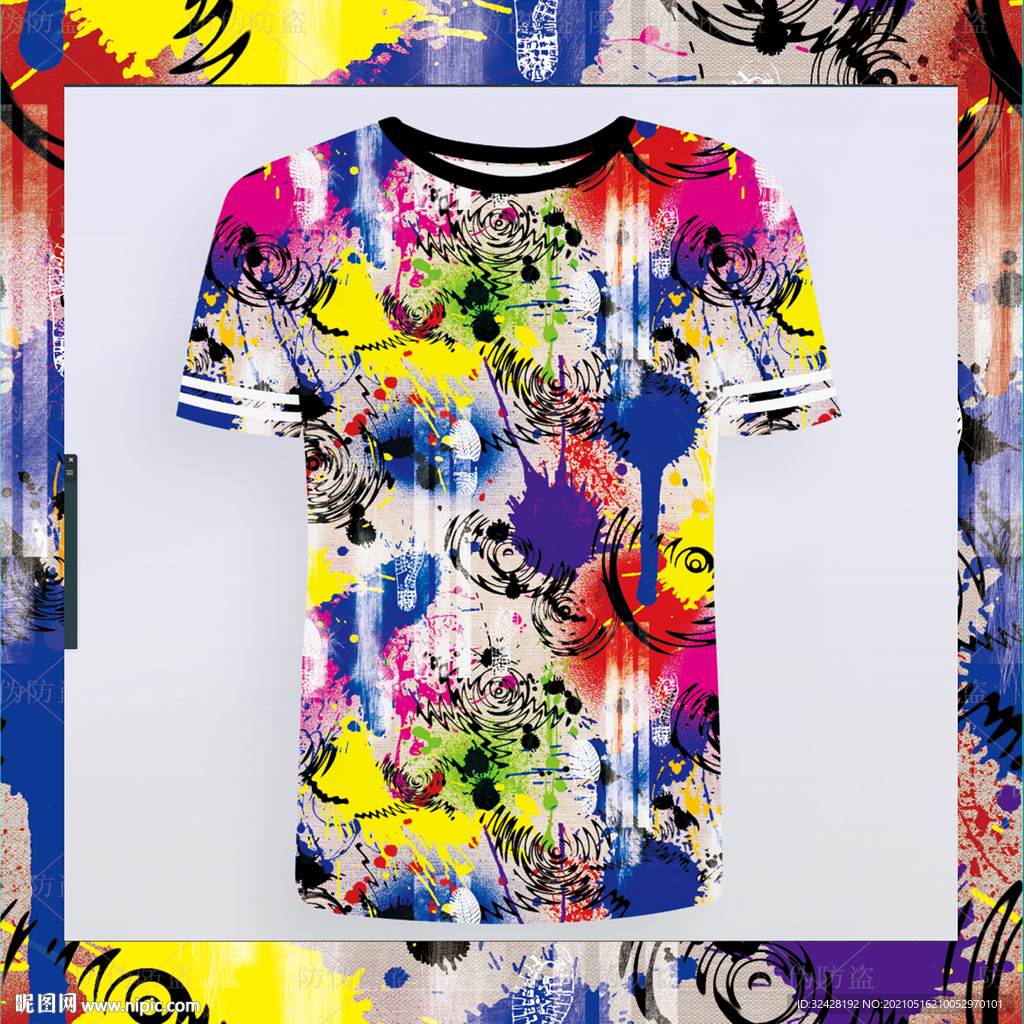 潮牌印花 高清分层 无缝衔接