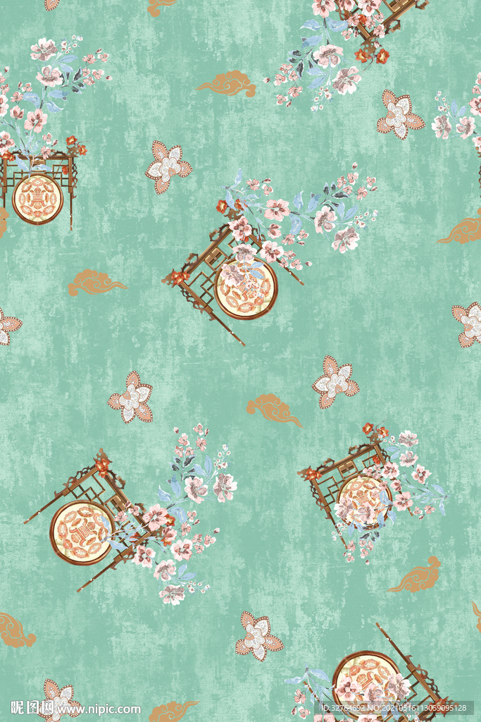 数码印花 老年女装 古风