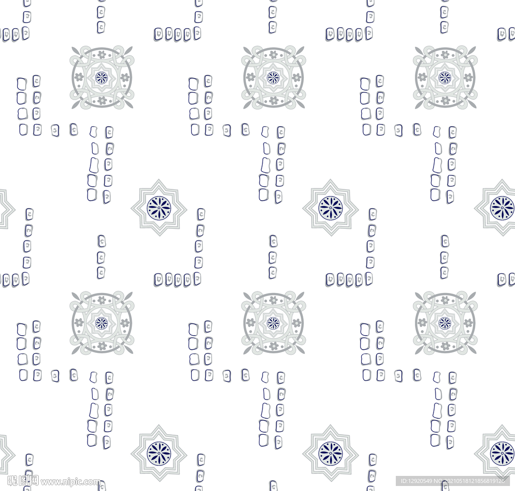 数码印花民族风几何