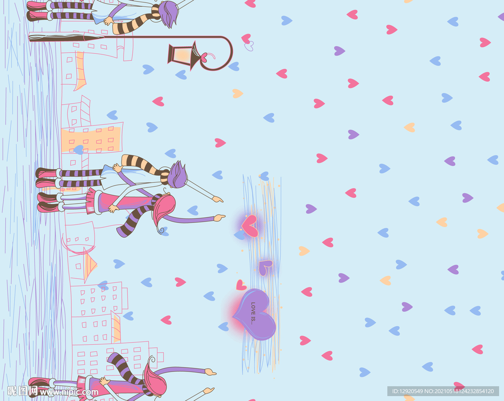 大牌卡通爱心人物定位