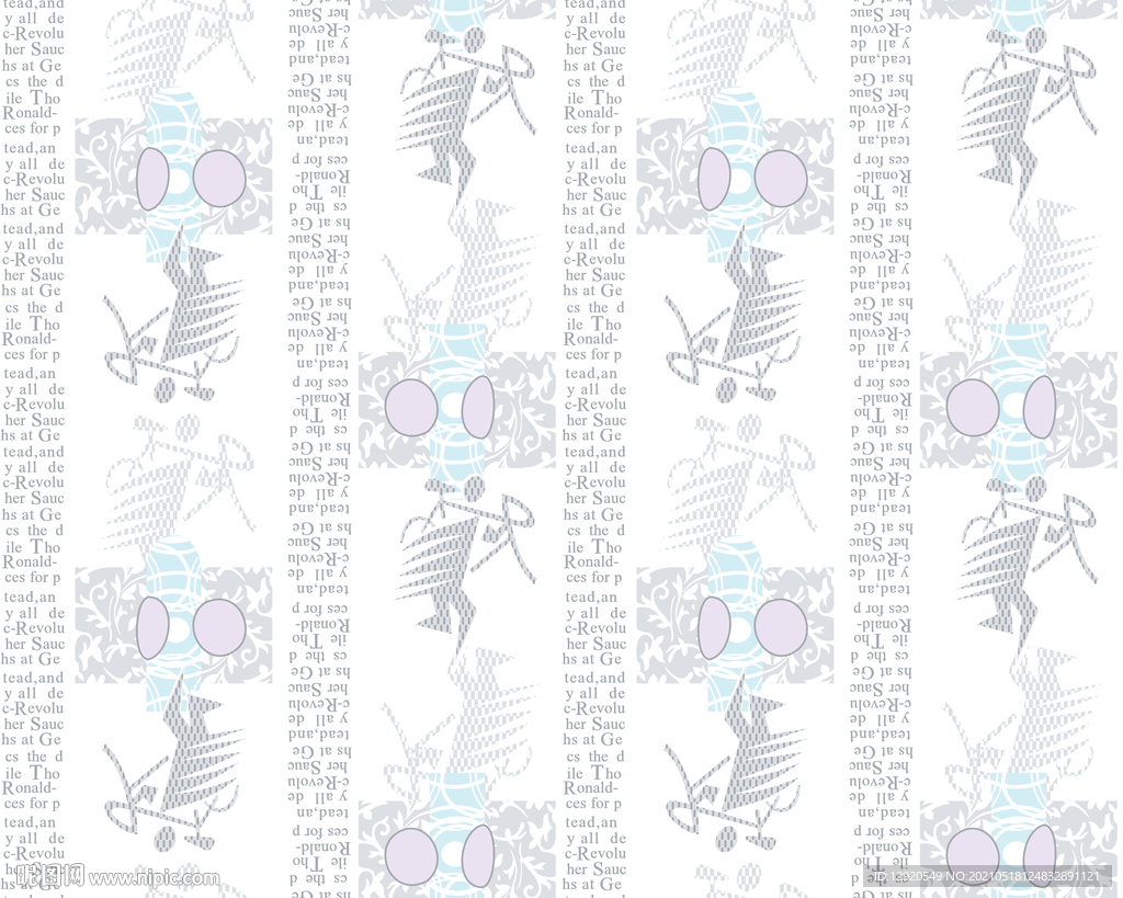 大牌字母几何乱花