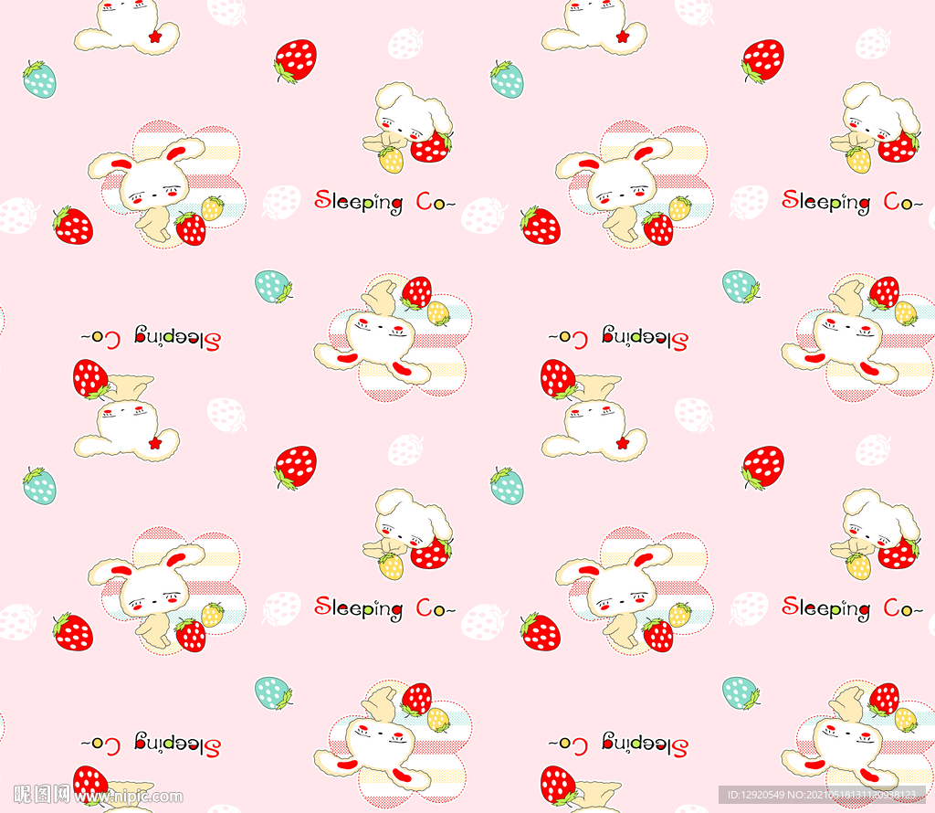 大牌卡通草莓兔子