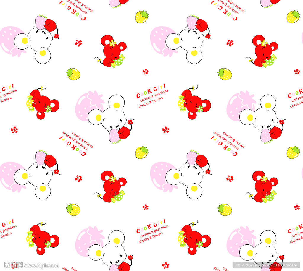 大牌卡通草莓老鼠