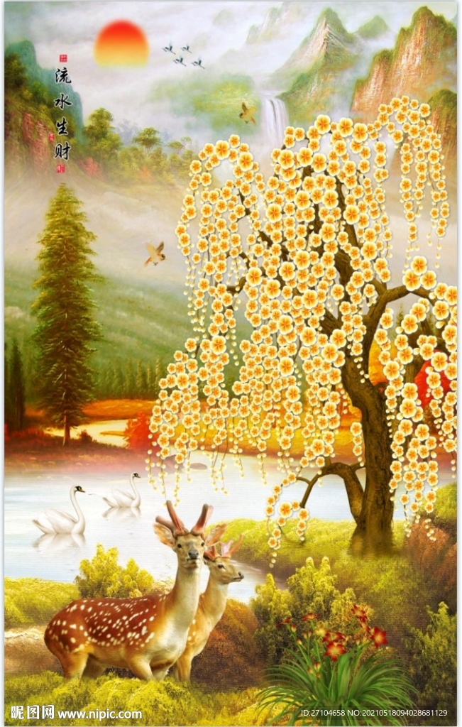 发财树麋鹿玄关