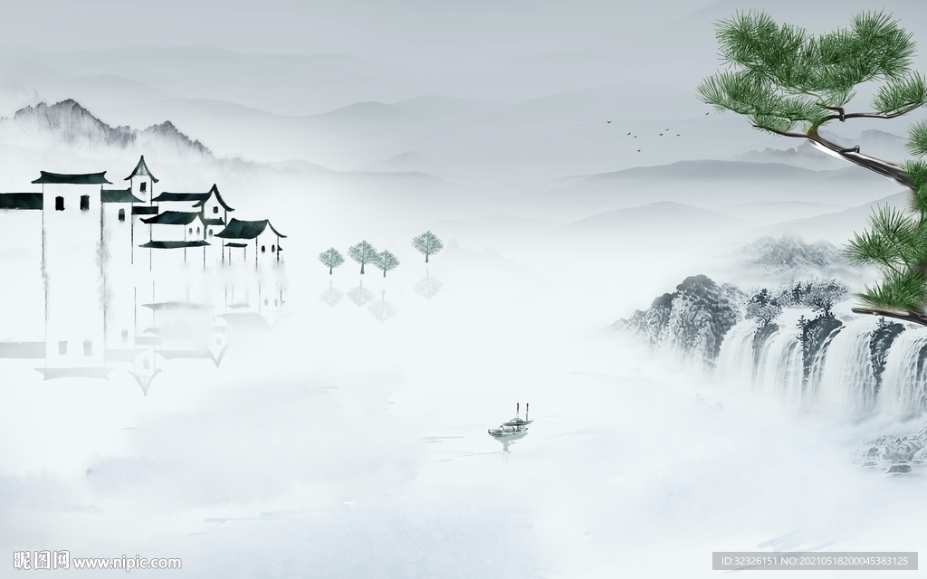 江南新山水高清画 TIF分层