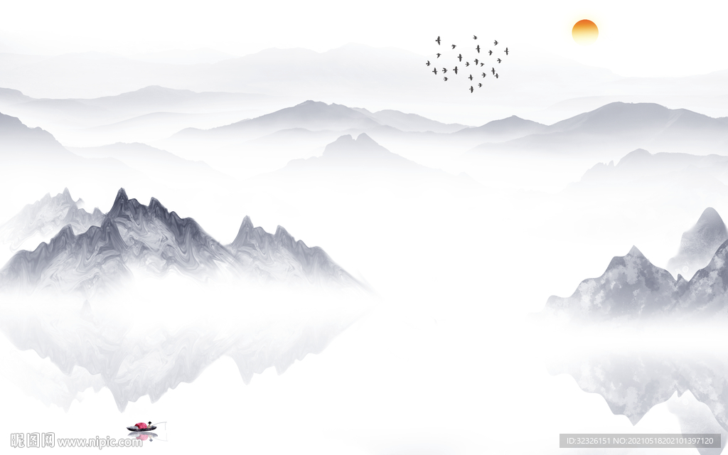 高档 新山水高清画 TIF分层