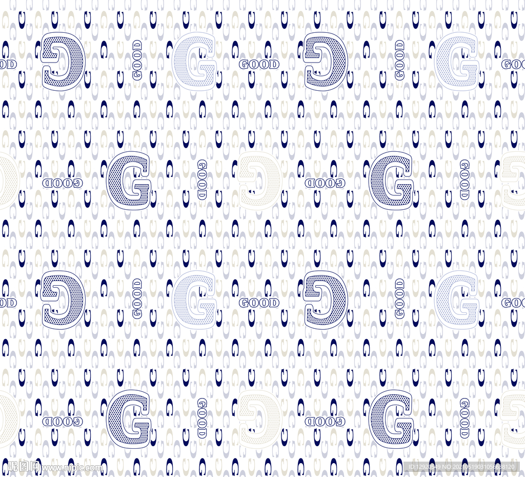 大牌数码印花字母