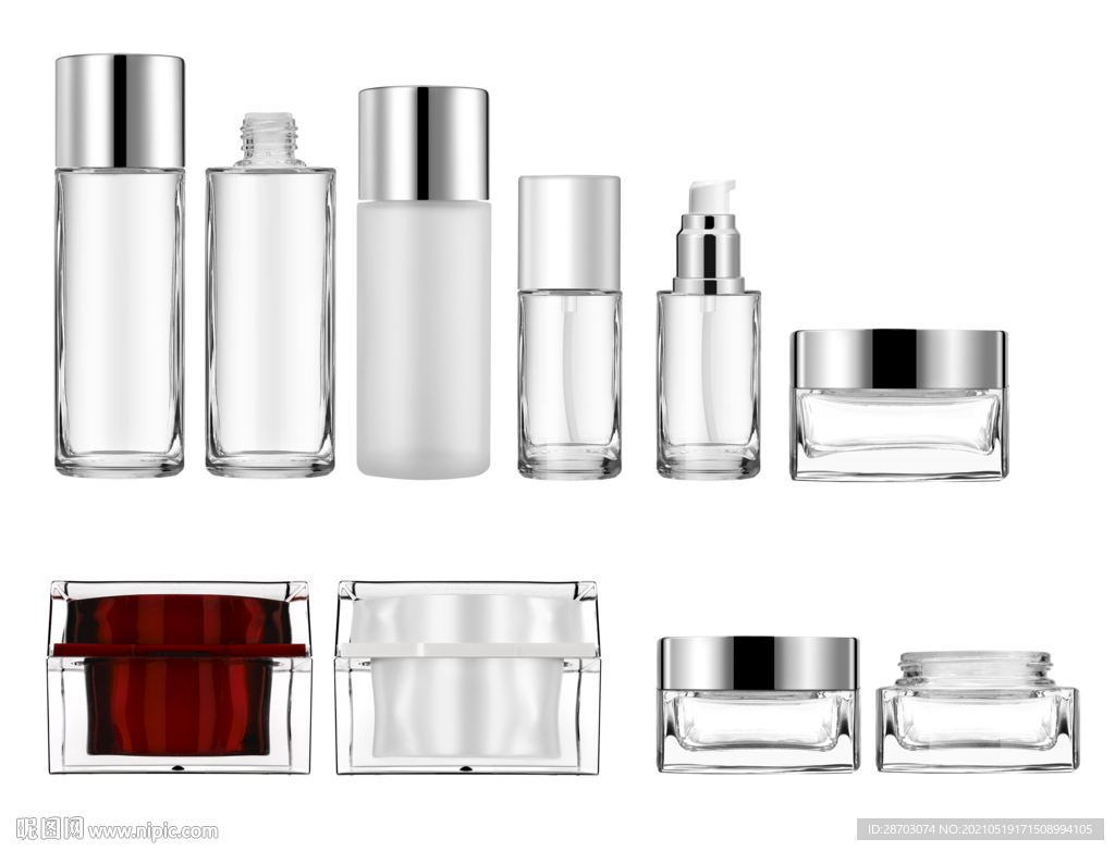 护肤品玻璃瓶修图