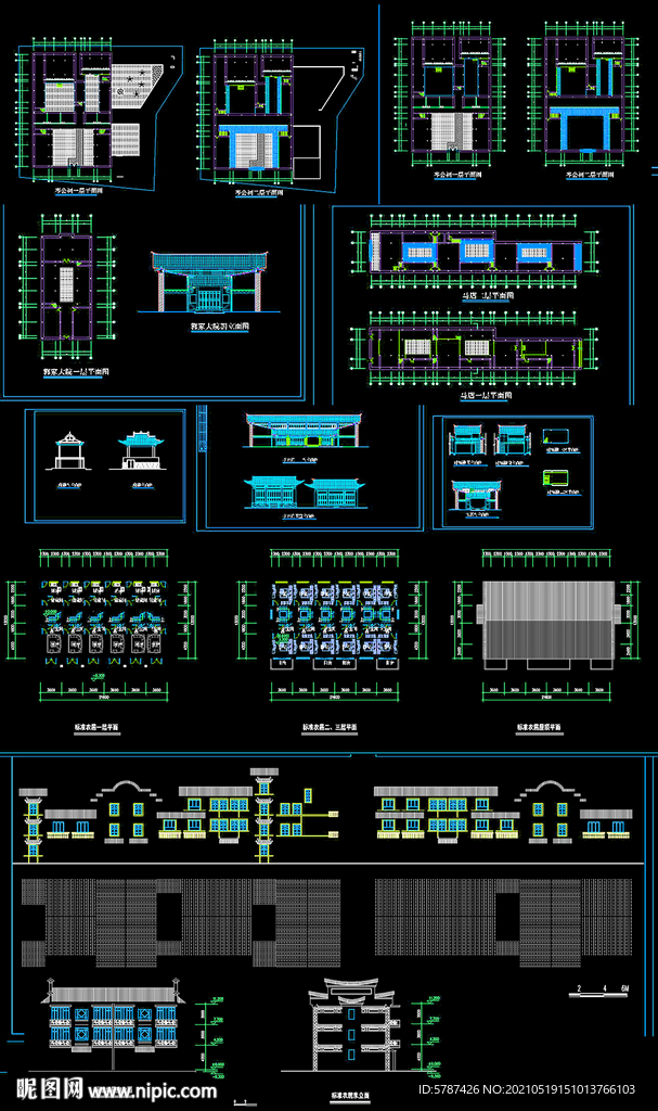 古建商业街建筑施工图