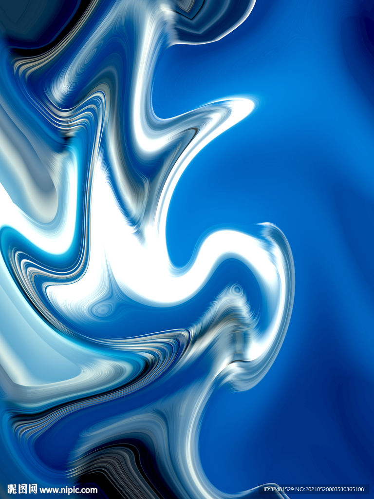 流体纹理 科技蓝