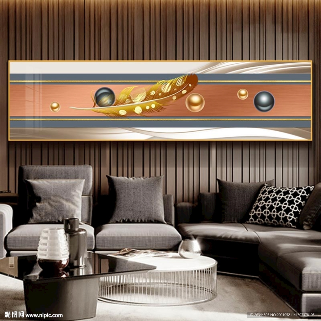 立体球床头装饰画