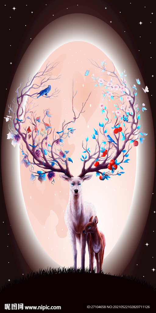 梦幻星空麋鹿玄关