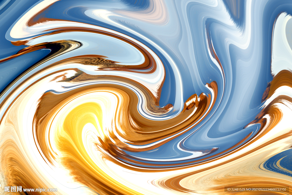 流体纹理 黄金篮