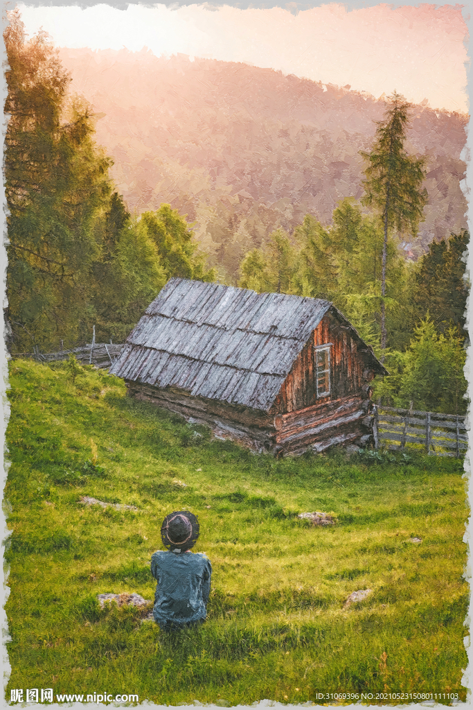 60X90卧室装饰油画可印刷