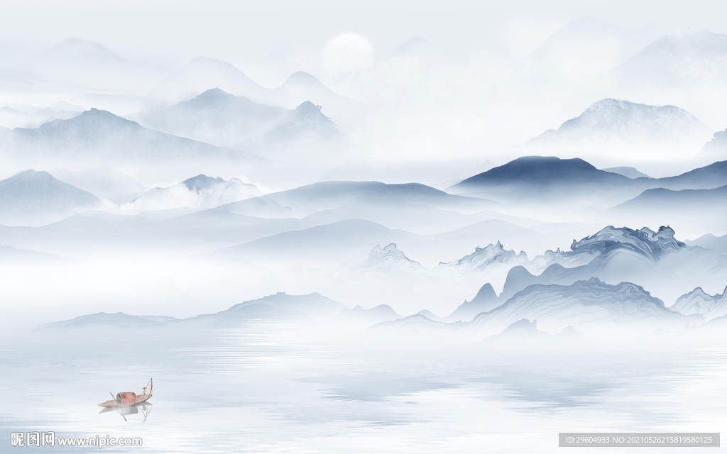 中国风意境新款山水 tif分层