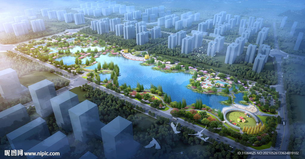 景观效果图道路效果图公园效果图