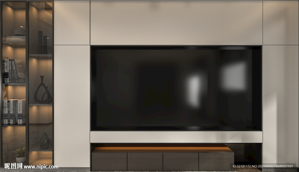 现代客厅沙发电视背景墙3D墙纸