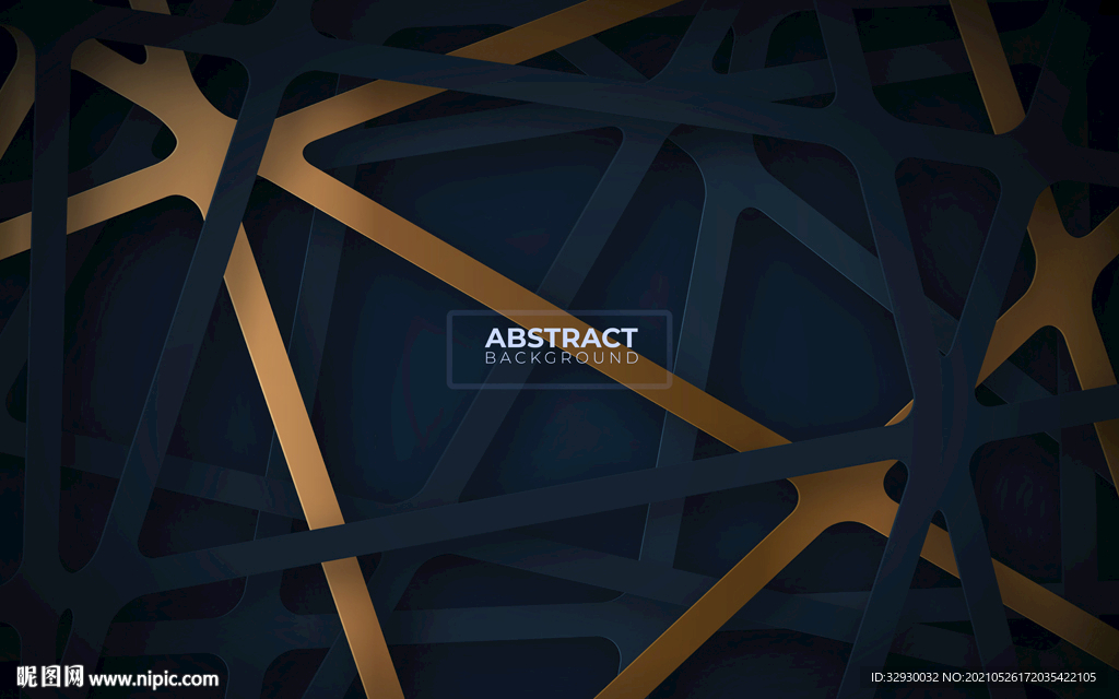 蓝色科技梦幻晶格多边形背景