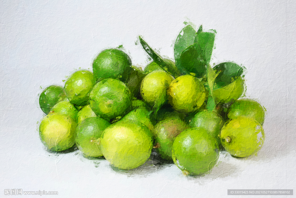 青桔油画插画手绘