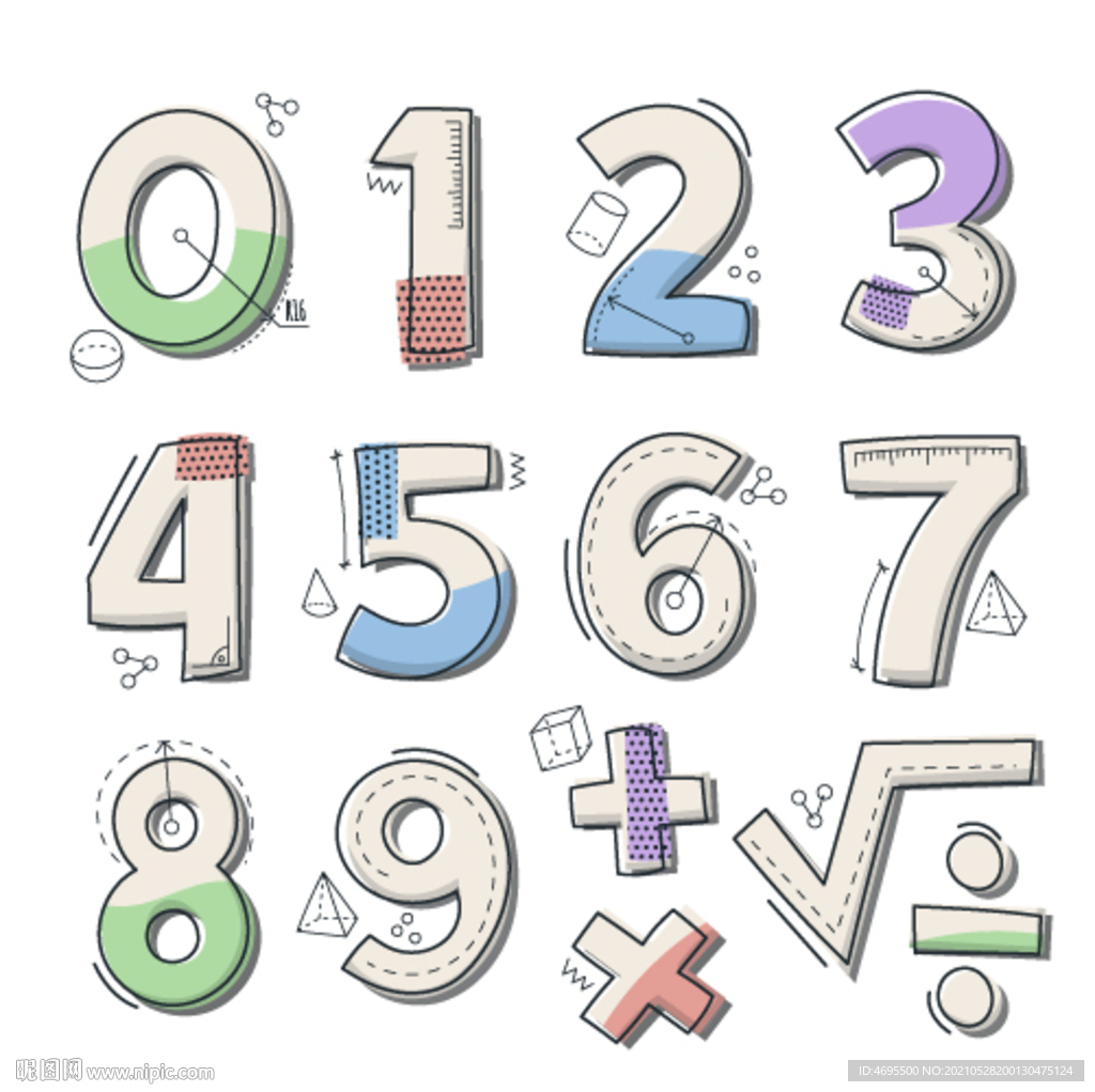 创意卡通数字